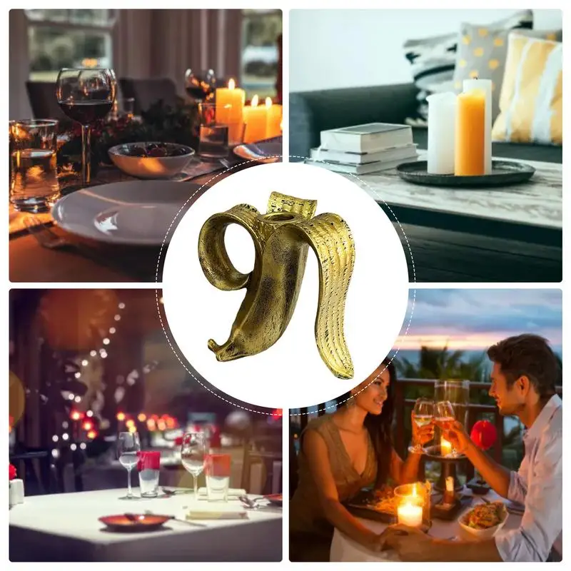 Подсвечник в виде банана подсвечник форме столба забавный банановой корки