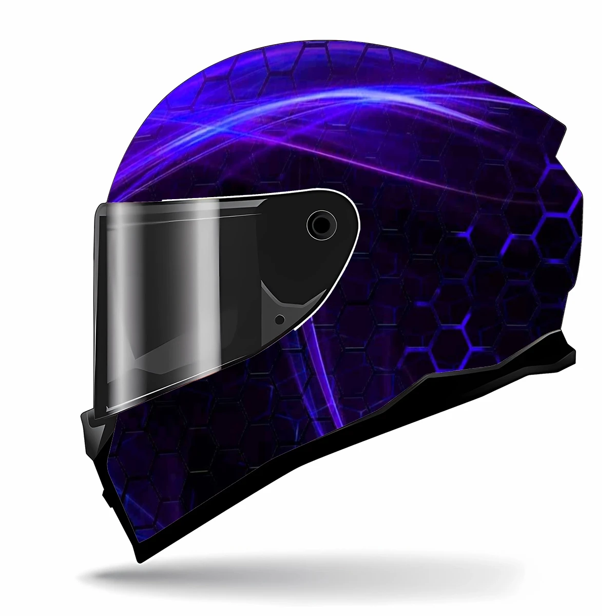 Синие абстрактные обои наклейки для мотоциклетного шлема самоклеящиеся