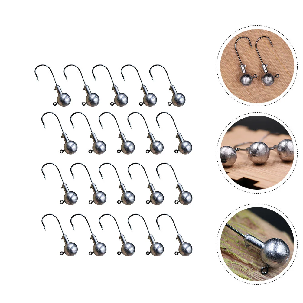 

50 Pcs Offset Jig Heads Hooks Gear Hook Jig Heads Lure Supplies