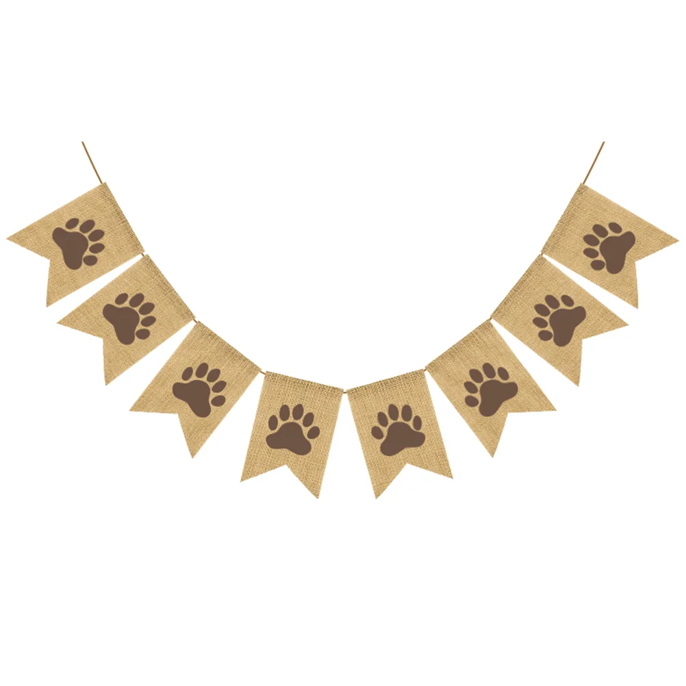 

1pc Swallowtail Banner Animal Letter Printing Decorative Supplies Layout Props Garland for Party Decorations