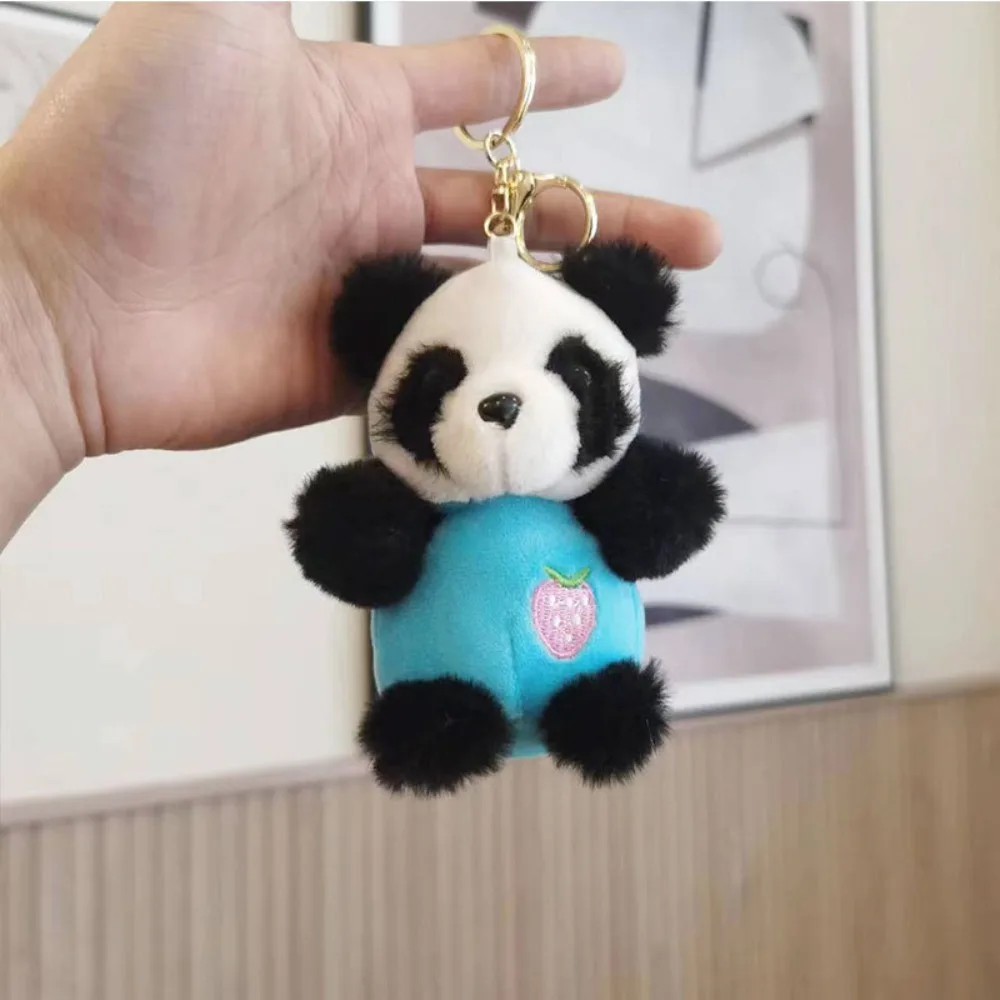 

Милый подарок на день рождения с коротким ворсом, подвеска для автомобиля, кольцо для ключей в виде панды, безделушки в китайском стиле, брелок для ключей на рюкзак, сумку