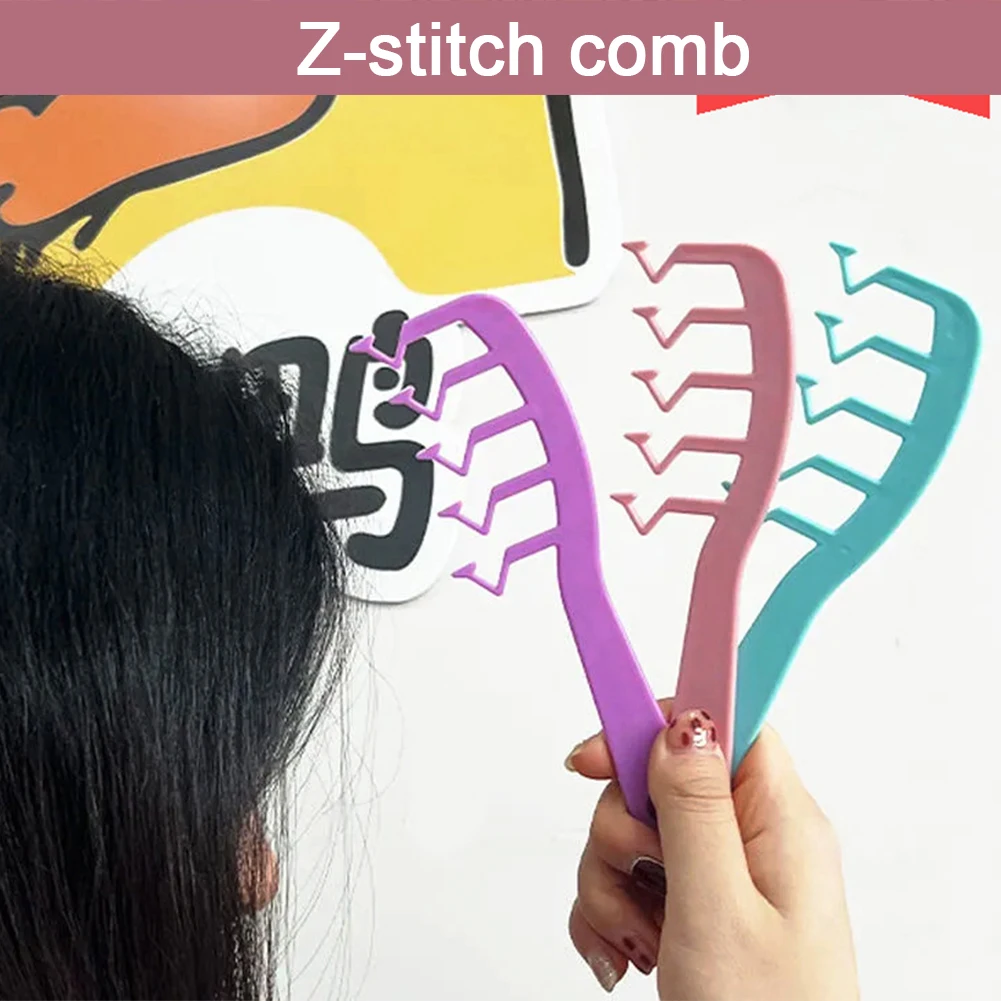 

1 шт., расческа для волос Z-образной формы, Антистатическая расческа для волос, массажная расческа, инструмент для укладки волос, расческа для...