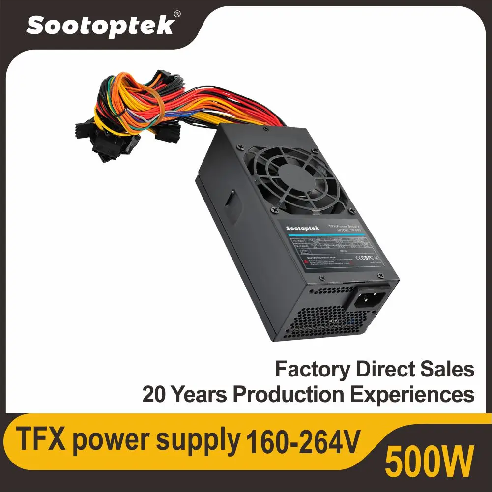 Источник питания TFX 500 Вт для ПК с широким напряжением 160-264 в 80PLUS бронзовым