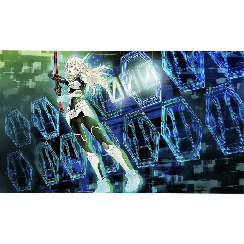 

YuGiOh Lady Sky Striker Mobilize - Engage! TCG Playmat Trading Card Game Mat Rubber Table Desk Gaming Play Mat Mouse Pad Mouspad