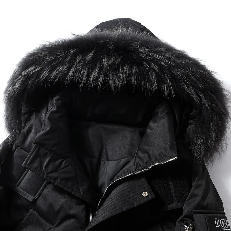Men 2022 Winter New Fashion Solid Hooded Warm cotton Long Outerwears Children Clothing Snowsuit Jacket Coats