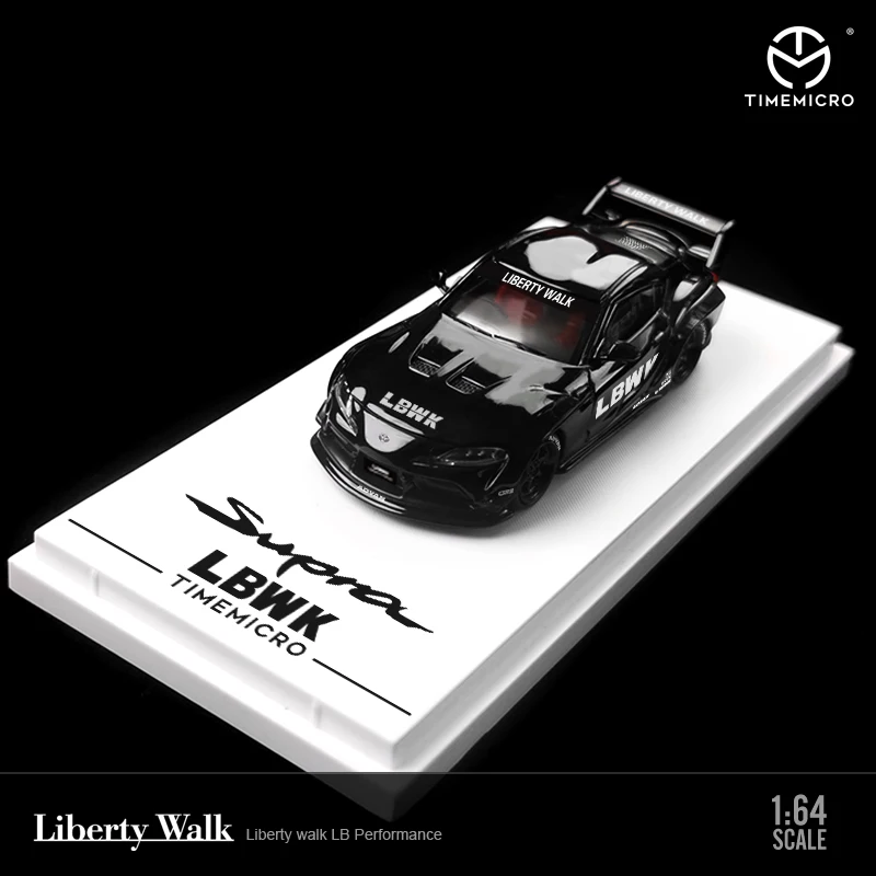

Модель автомобиля Time Micro 1/64 Toyota Supra LB Work LBWK, черная, отлитый под давлением