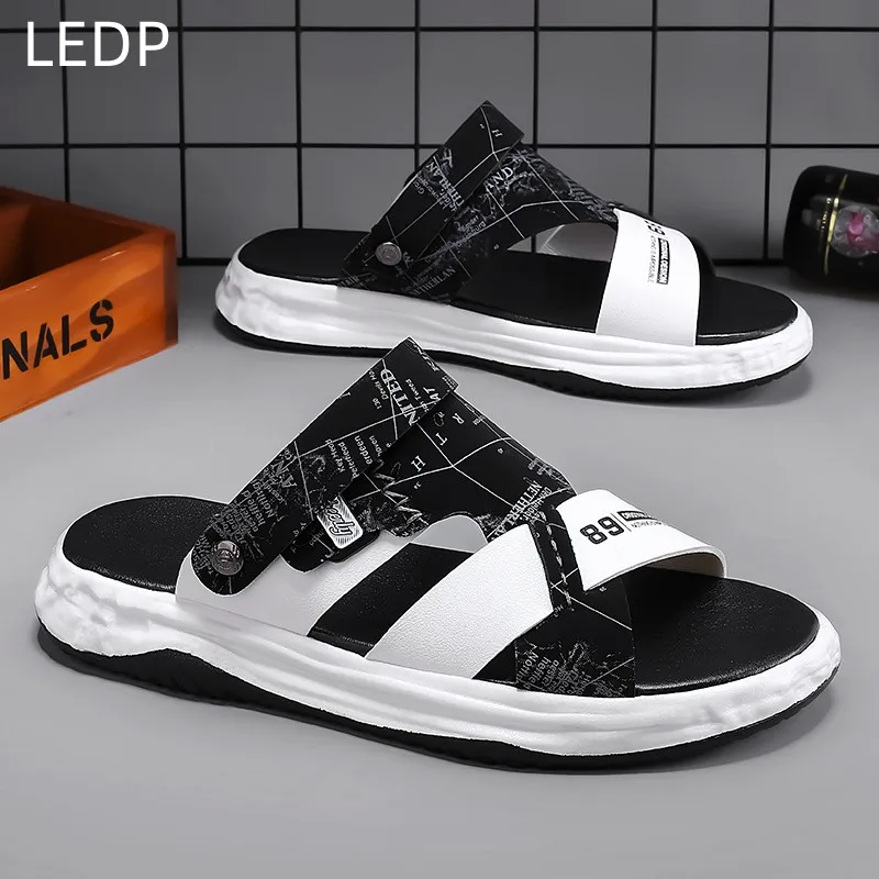 

Men's Sandals Beach Shoes Casual Home Outdoor Fashion Versatile Explosive Style Designer Non-slip Soft Sole Sandals Summer New