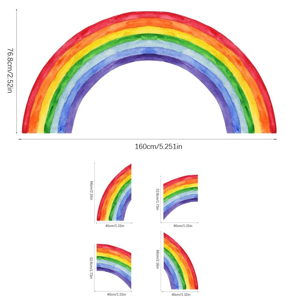 

Радужный скандинавский пейзаж наклейка для стен