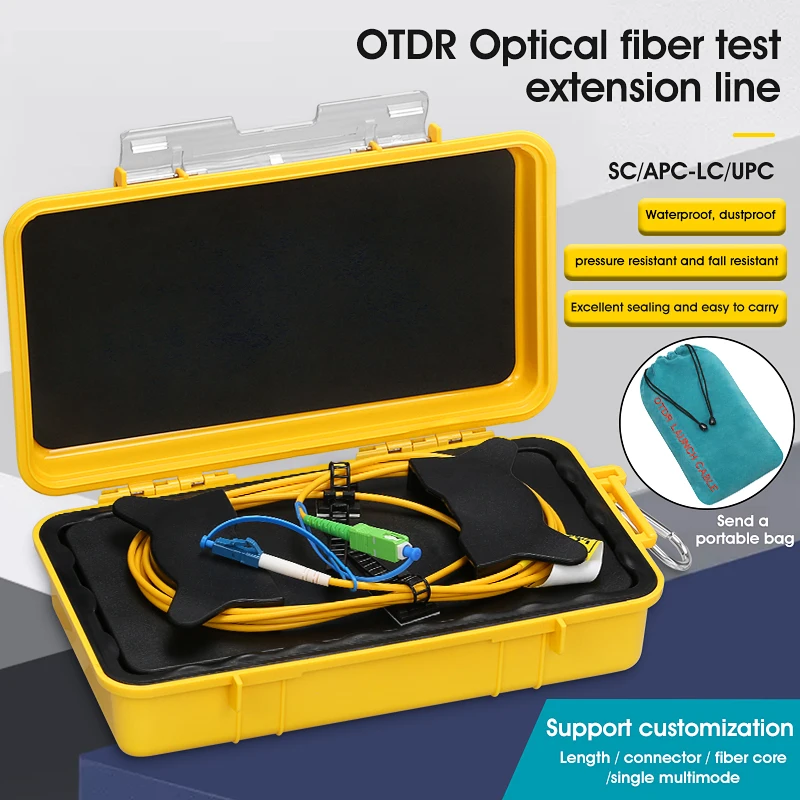 

SC/APC-LC/UPC OTDR Zone Eliminator Fiber Rings Fiber Optic OTDR Launch Cable Box 500M 1Km 2Km SM 1310/1550nm