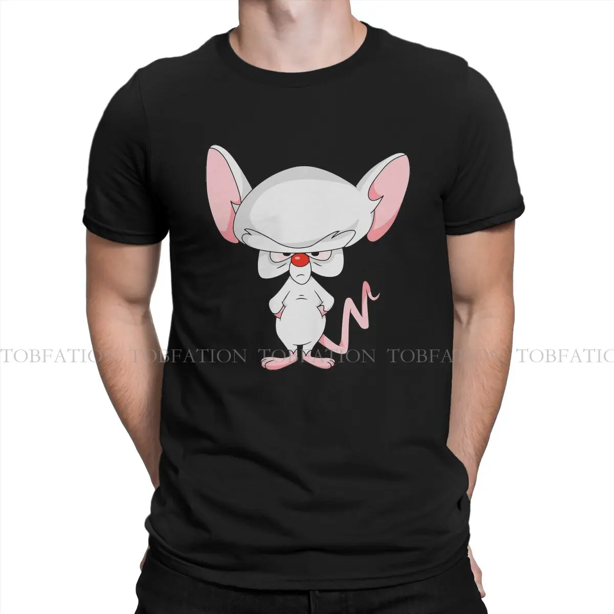 Футболка Pinky and the Brain TV Look You Черная Мужская футболка большого размера мужские топы