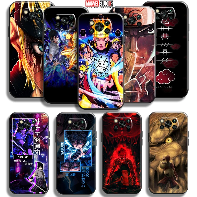 

Чехол для телефона Наруто Uchiha Sasuke с аниме для Xiaomi Poco X3 Pro NFC Poco X3 GT черный чехол-накладка