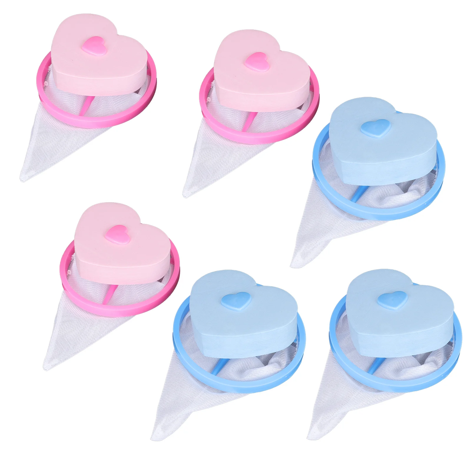 

6Pcs Polyester Lint Hair Catcher Filter Bags Convenient Hair Cleaning Bags for Washing Machine
