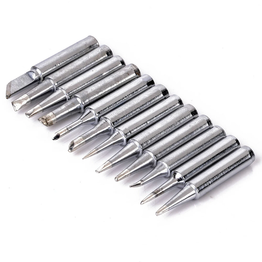 

12Pcs 900M-T Copper Soldering Iron Tips Copper I/B/C/D/K Welding Station Tools For 936 937 938 Lead-Free Welding Tips Head