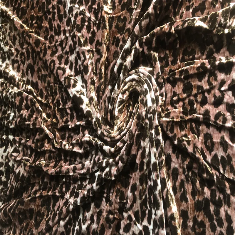 

Бархатные леопарды из шелка тутового шелкопряда с принтом, ширина 135 см, Ширина 53 дюйма, длина 1 метр, JJ322
