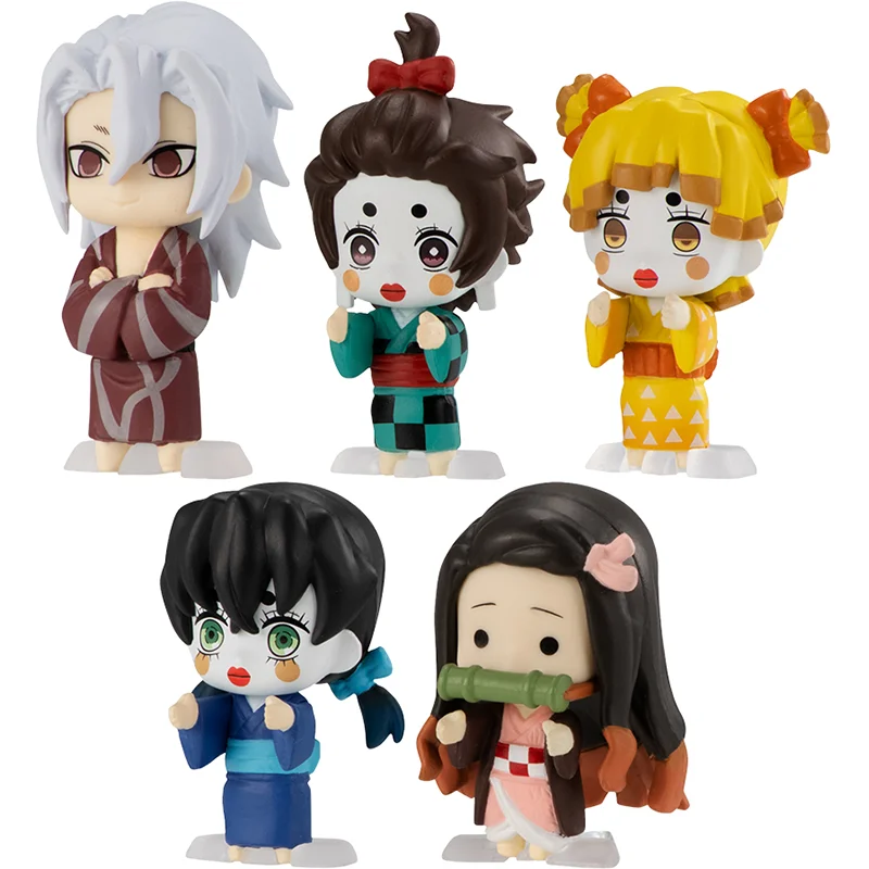 

Экшн-демон-убийца: Kimetsu No Yaiba Gashapon Toys Uzui Tengen Kamado Tanjirou Zenitsu Inosuke Nezuko Capsule Dolls Anime Gifts