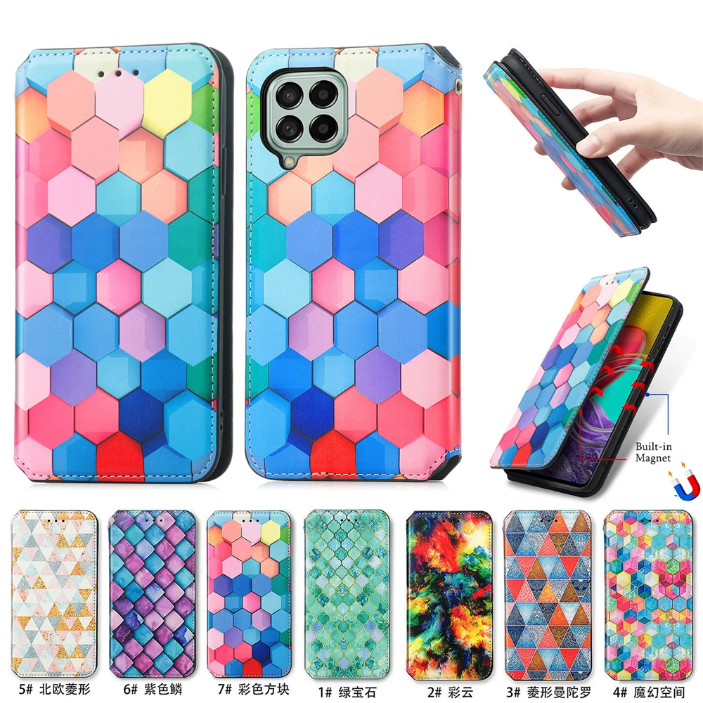 For Kyocera Android One S9 Digno BX2 Phone Case Color Contrast Painting Sweet Wallet Cases For KYV44 Basio 3 KYV43 Flip Cover