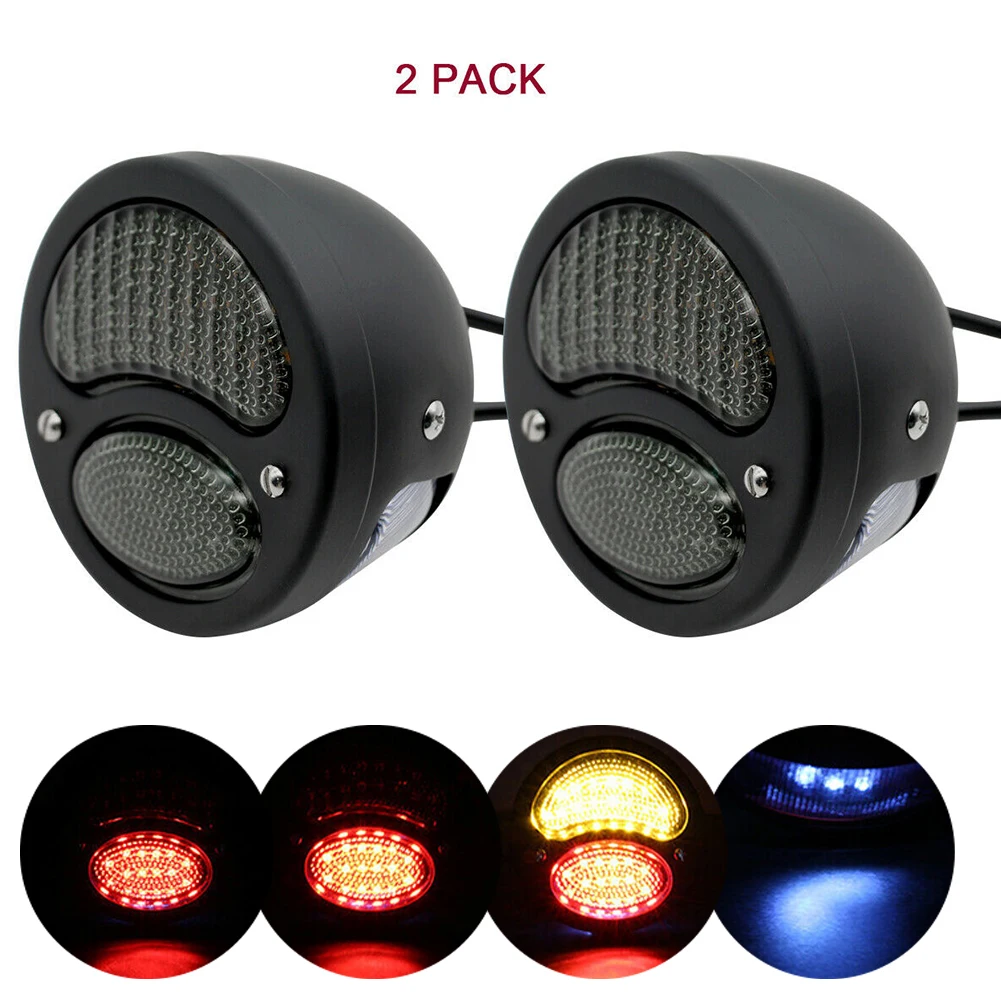 

1 Pair Street Rod Tail Light LED Brake Lights Retro Modified Lights With Turn Indicator LED Brake Light 12V Universal