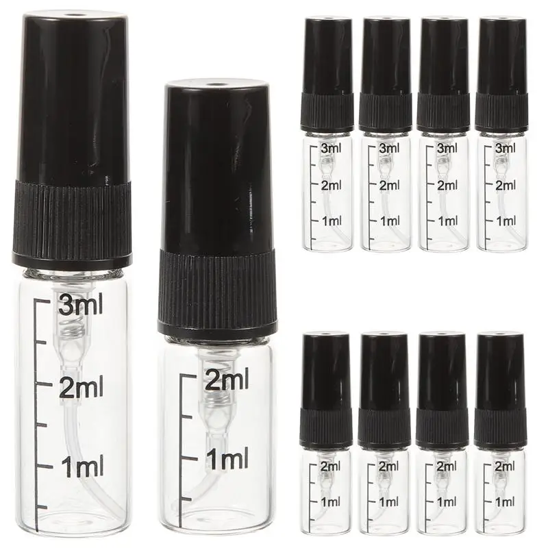 

10pcs Portable Perfume Bottles Small Empty Bottles Glass Empty Bottles Spray Perfume Bottles