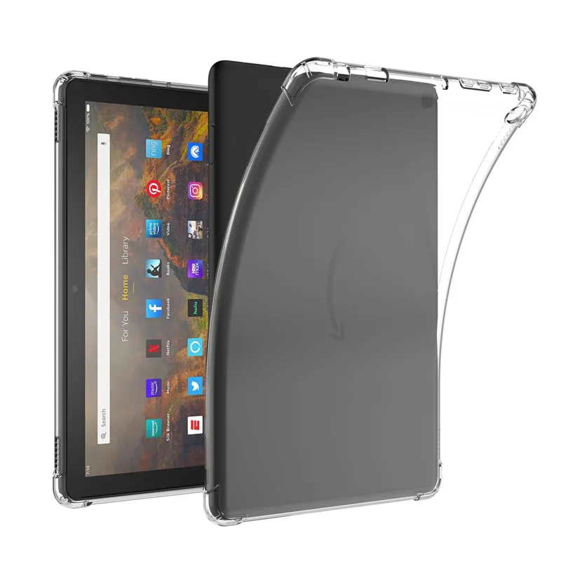 

For Amazon Kindle Fire Max 11 Case 2023 Transparent Silicone TPU Tablet Back Cover for Kindle Fire HD 10 2023 2019 Funda Coque
