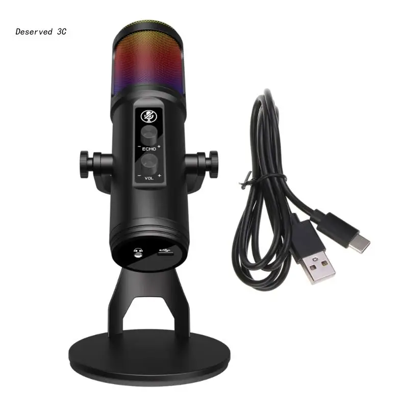 

USB Microphone Condenser Computer PC Mic,Plug&Play Gaming Microphone for Studio