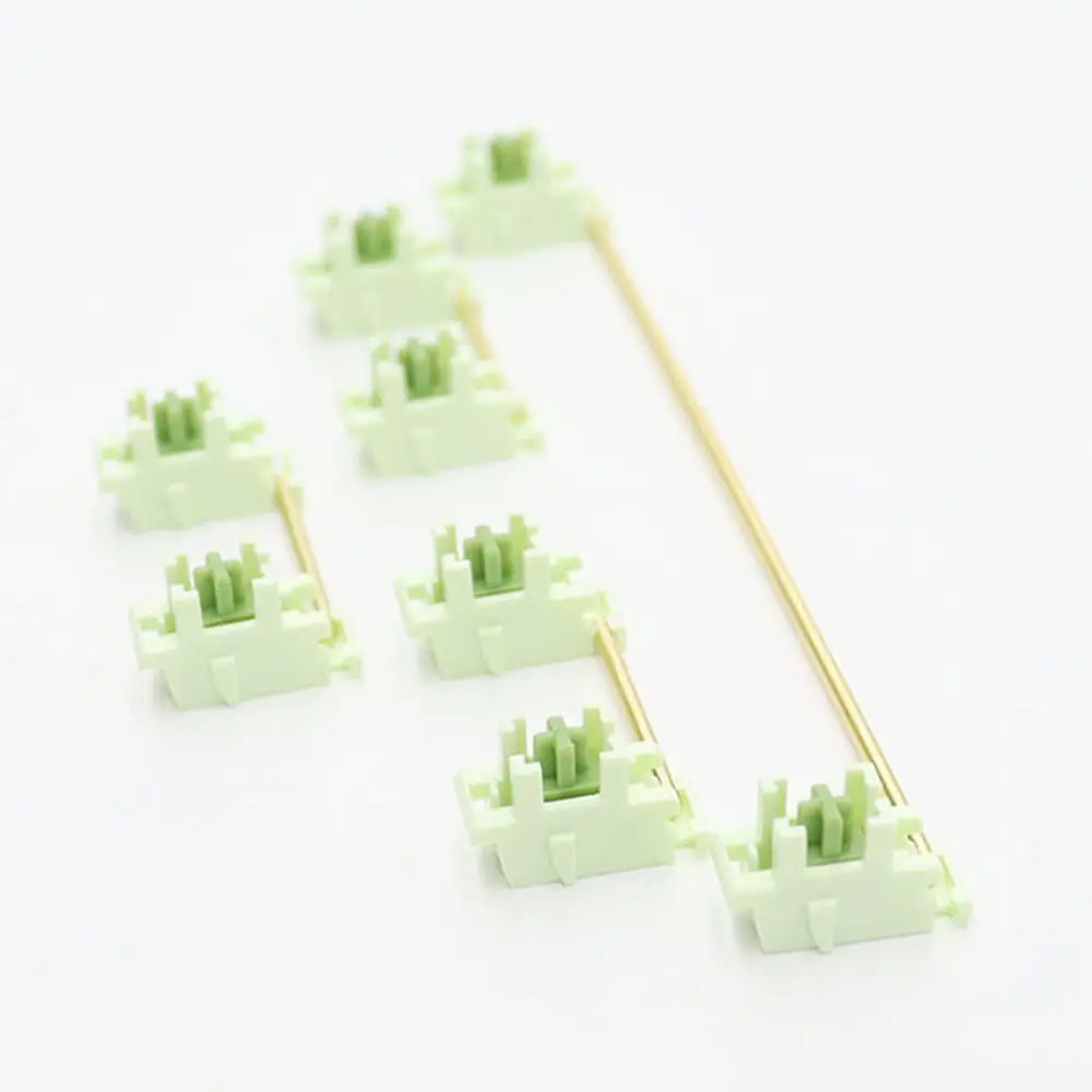 Matcha Gold Plated Plate Mounted Stabilizer for Custom Mechanical Keyboard Plate YC66 Zeeyoo 68 YC96 Womier (4-2U,6.25U)