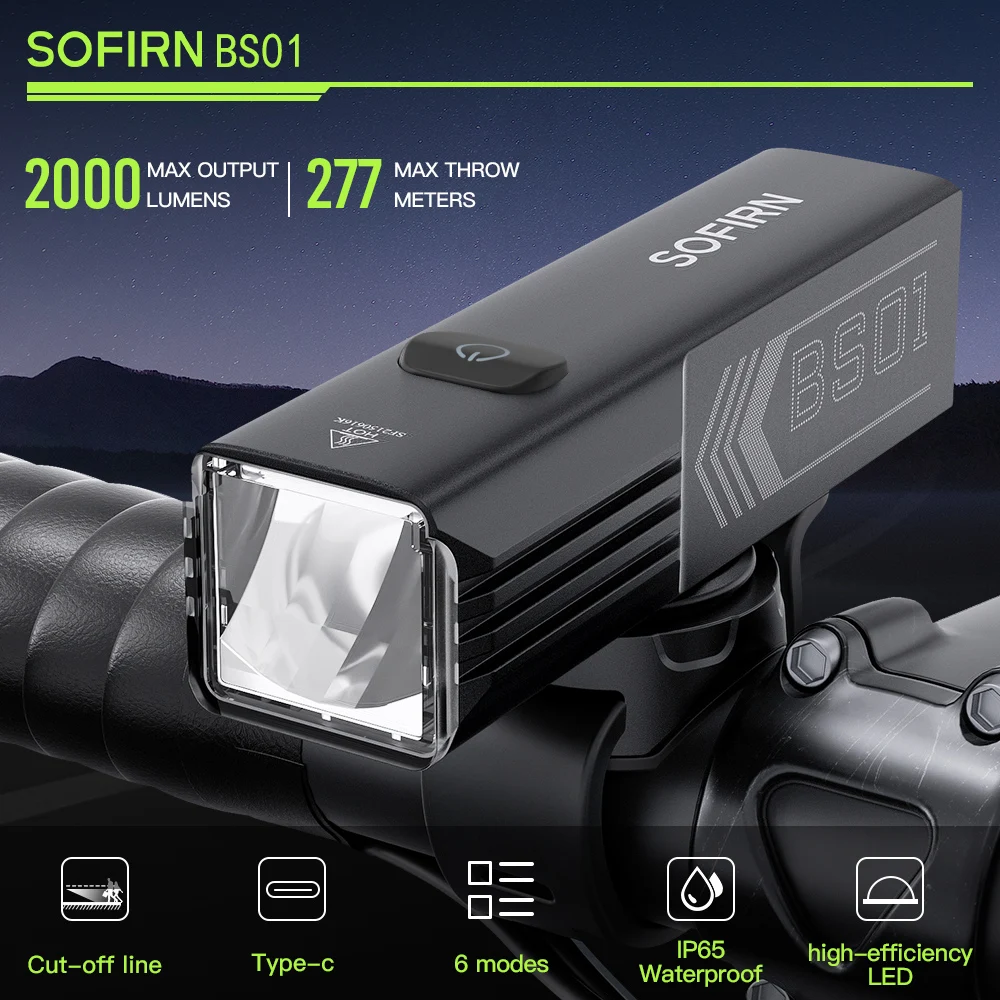 

SOFIRN BS01 Велосипедный фонарь 2000 лм 5000 мАч