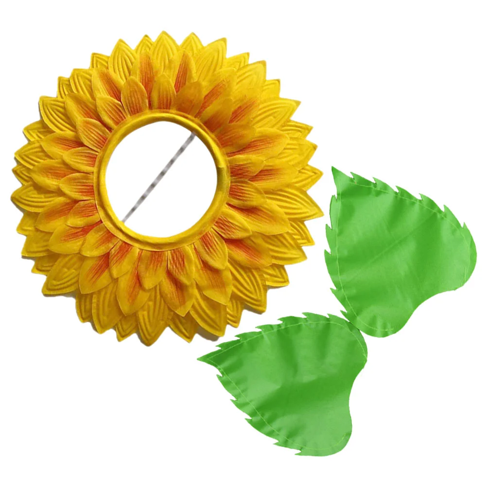 

Sunflower Headgear Hat Funny Headwear Kids Costume The Flowers Silk Cloth Child