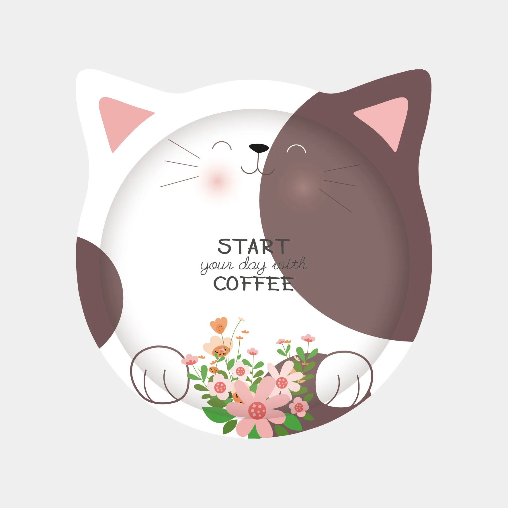 

Керамическая подставка под чашку в форме кошки