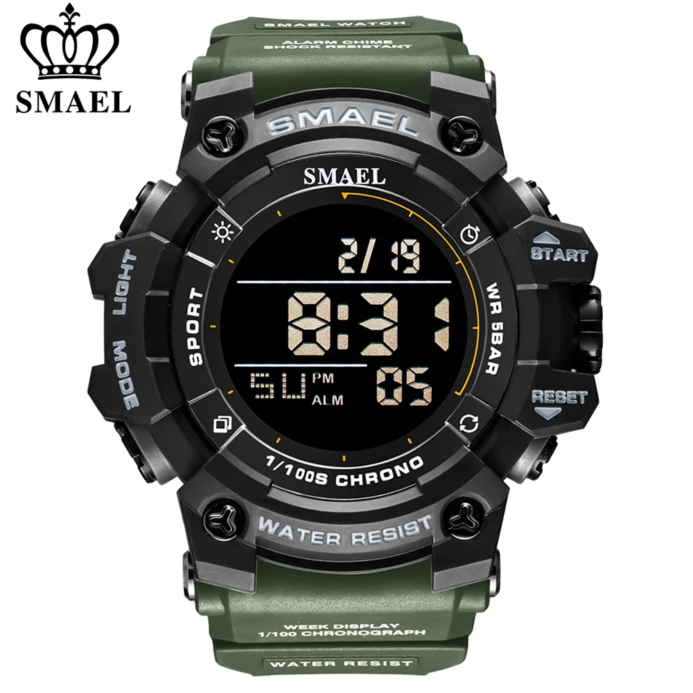 

SMAEL Luxury Brand Men's Wrist Watch Military Digital Sport Watches Waterproof Luminous LED Quartz Clock Male Relogio Masculino