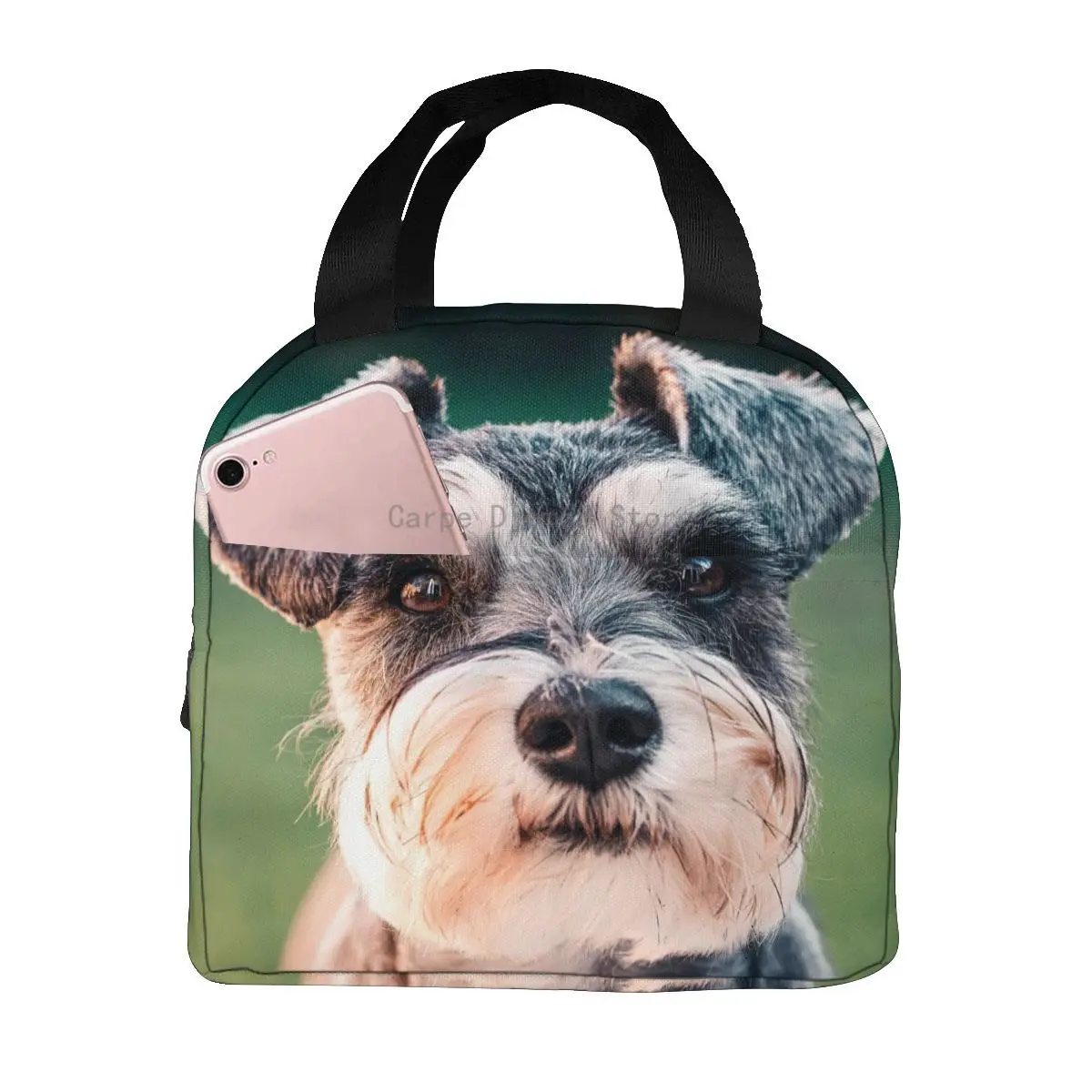 

Schnauzer Cooler Lunch Box Portable Insulated Lunch Bag Thermal Food Picnic Lunch Bags