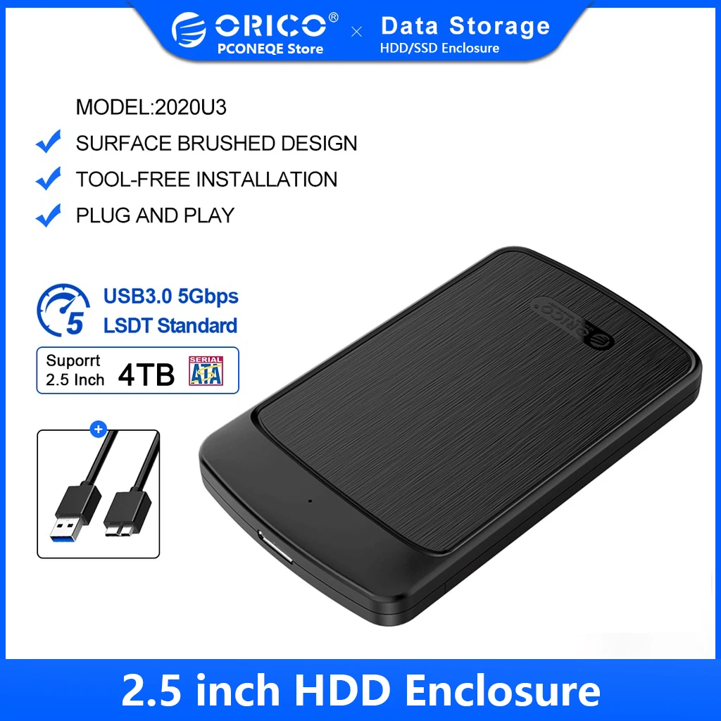 

Чехол ORICO для жесткого диска, 2,5 дюйма, SATA на USB 3,0, 5 Гбит/с, ТБ
