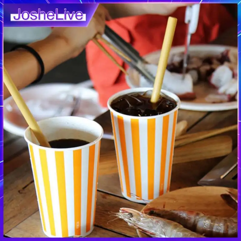 

/Набор, 8-дюймовые бамбуковые соломинки, многоразовые питьевые соломинки со встроенной щеткой, Экологически чистая натуральная Органическая Бамбуковая соломинка