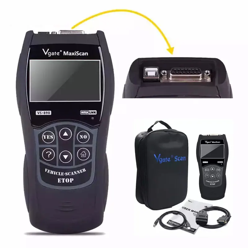 

OBD2 Scanner Car Fault Code Reader Universal Maxiscan Vgate Scan Tool Car VS890 OBD II Diagnostic Scanner Tool Engine Tester