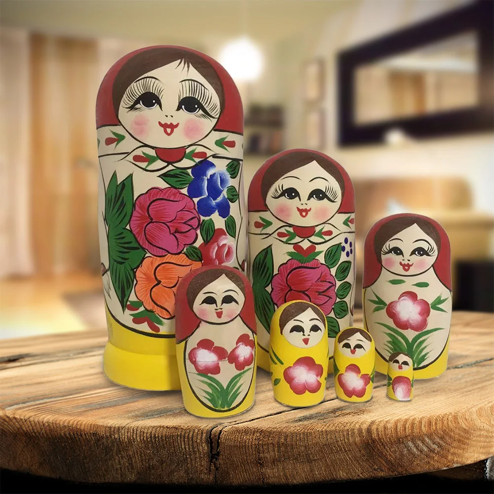 

7-слойная деревянная ручная роспись, русская кукла, домашний декор, ручная роспись, искусство, поделки, гнездовая кукла