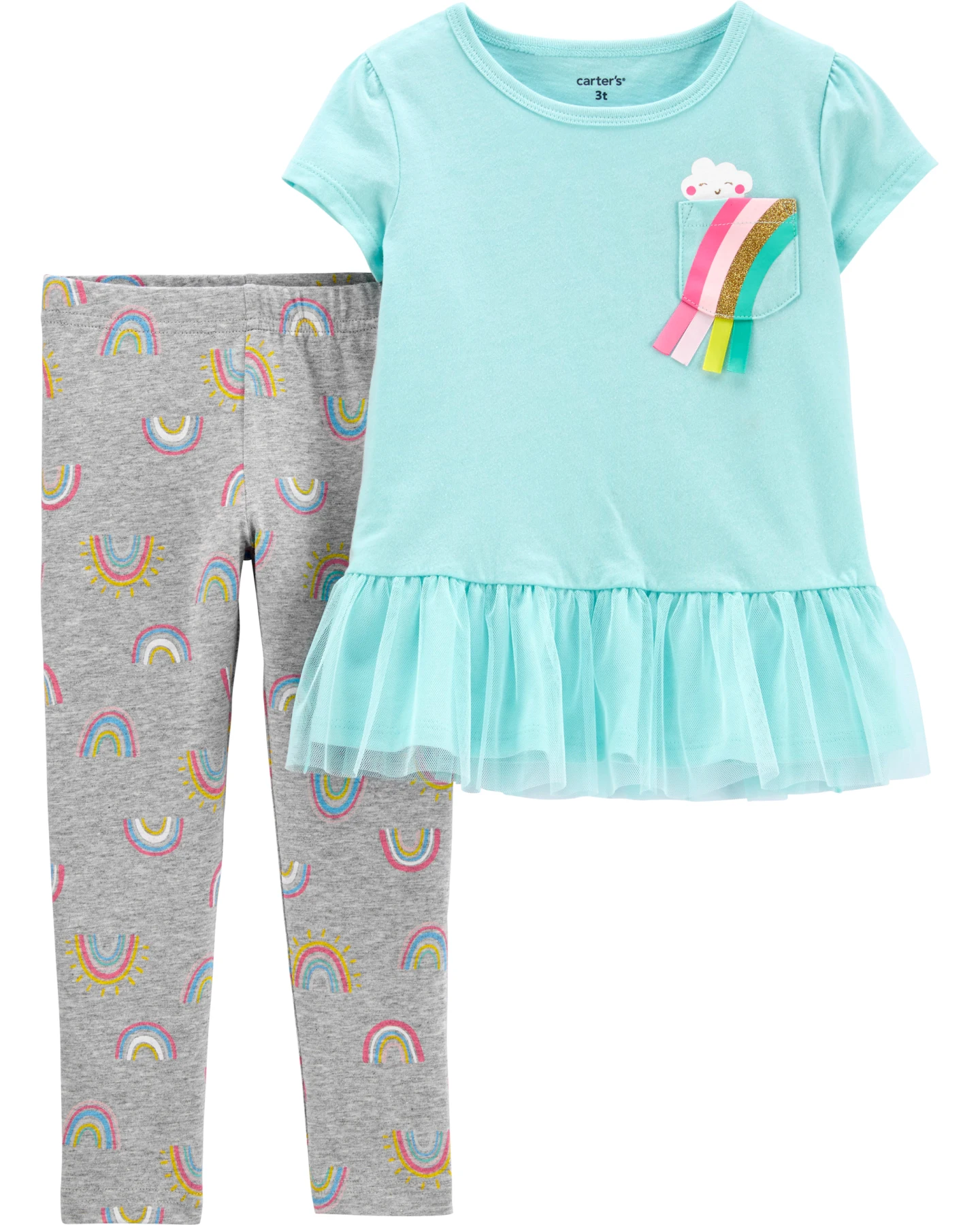 Комплект для девочки (туника брюки) Carter's Радуга |
