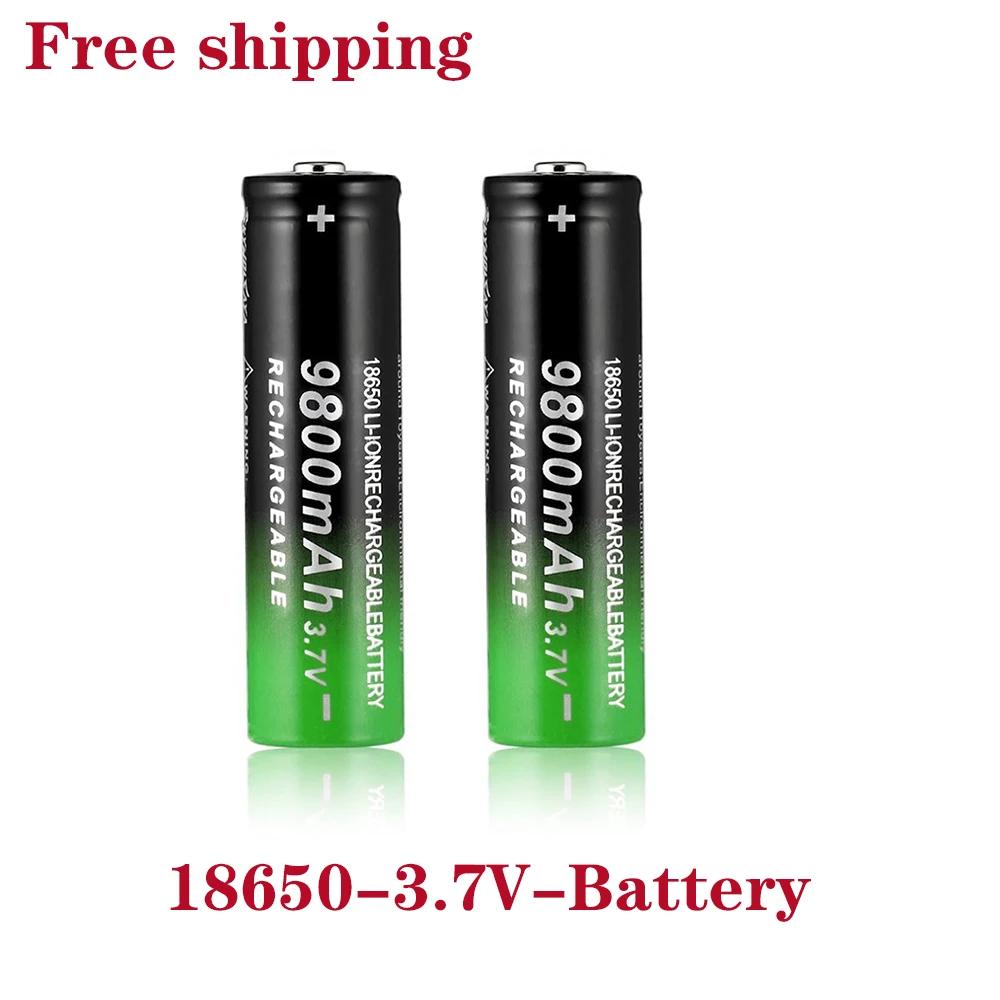 

100% New 18650 3.7V 9800mAh Rechargeable Battery For Flashlight Torch headlamp Li-ion Rechargeable Battery drop shipping