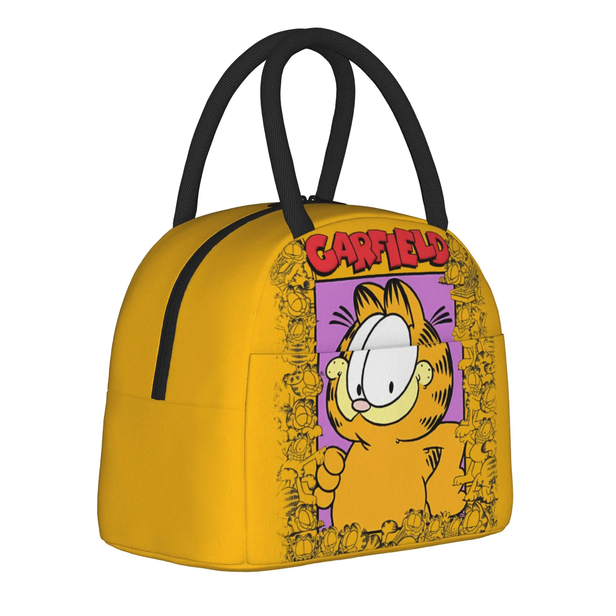 Фото Термосумка для обедов Garfield Multiple Poses Doodles Frame, многоразовая, портативная, контейнер для еды, ланч-бокс №1