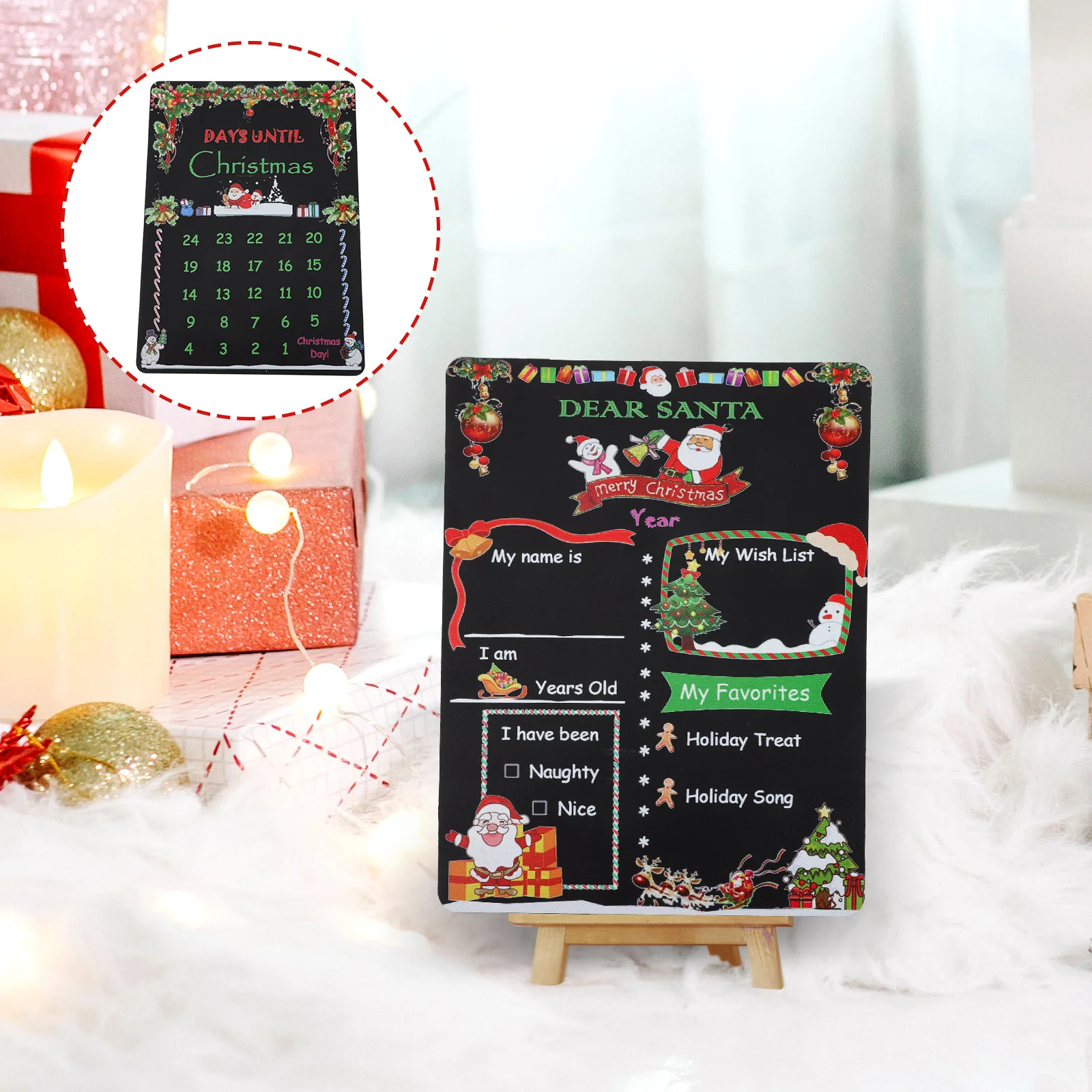 Подарочная доска со обратным отсчетом украшение для рождественского украшения