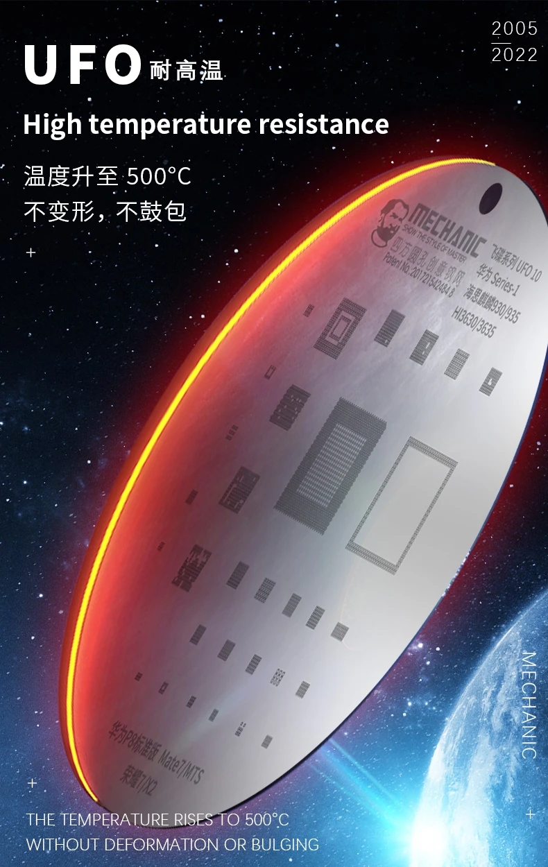 Mechanic UFO для серии Android набор оловянных сеток с квадратными круглыми отверстиями