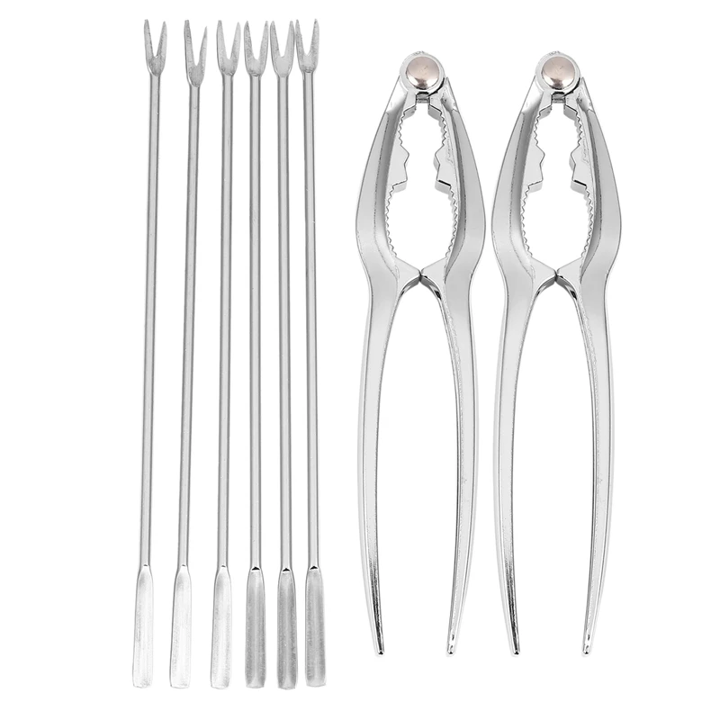 

8 Pcs Per Set Eating Crab Tool Walnut Pliers Crab Needles Seafood Forks Crab Crackers