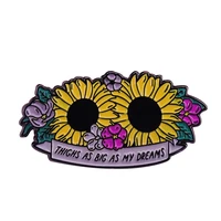 beautiful sunflower flowers enamel pin wrap clothes lapel brooch fine badge fashion jewelry friend gift