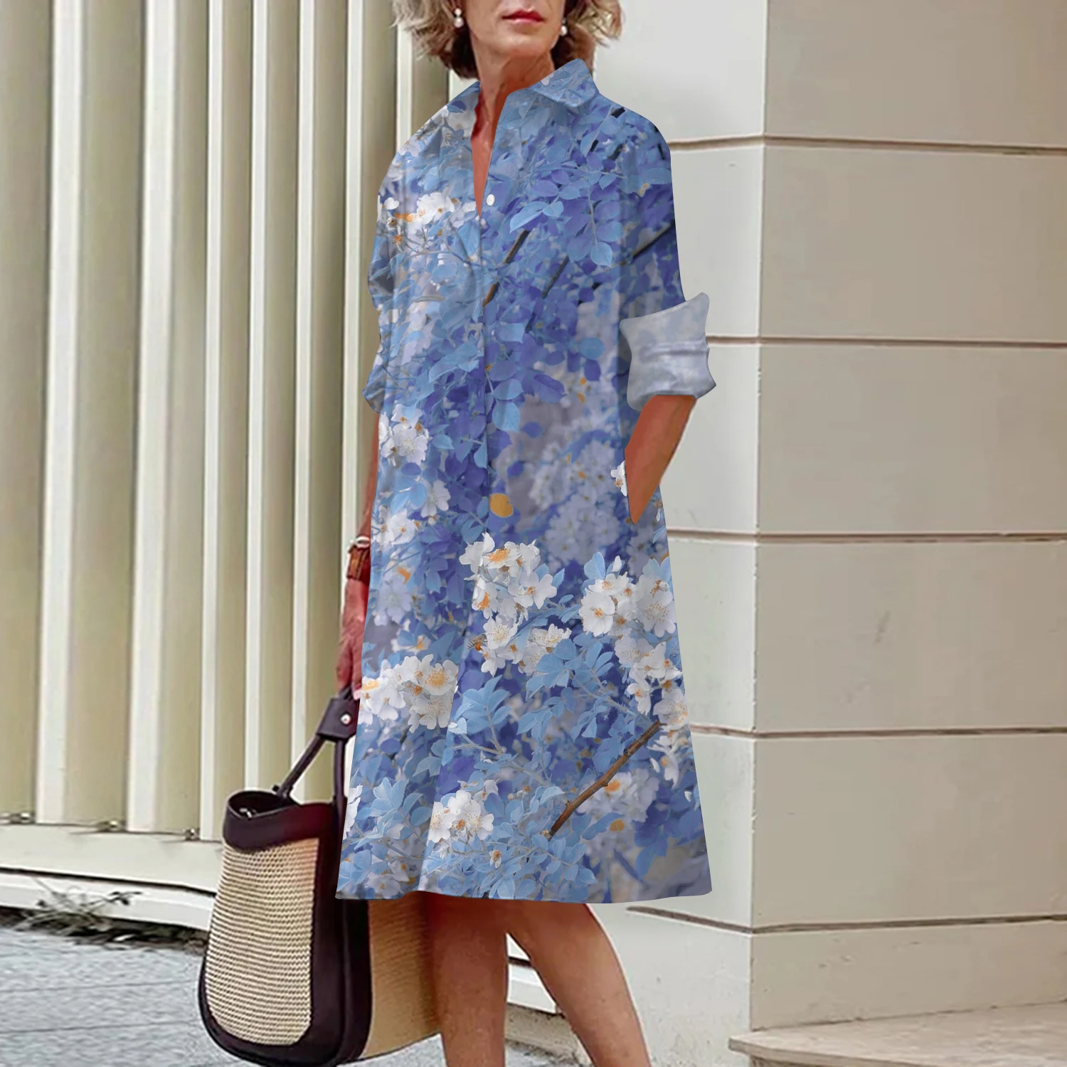 

2023 New Women Summer Casual Loose Charming Party Shirt Dress For Ladies Fashion All Match Chic Female Dresses Robe Style