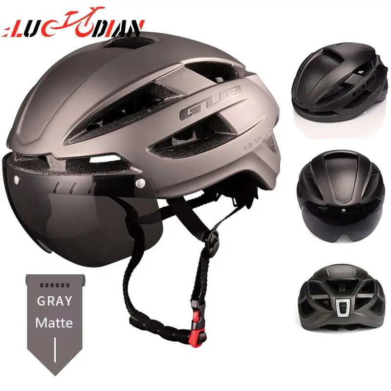 

Riding Accessories Bicycle Goggles Rear Headlights 220mah Lithium Battery Road Bike Helmet High-definition Pc Lens With Light