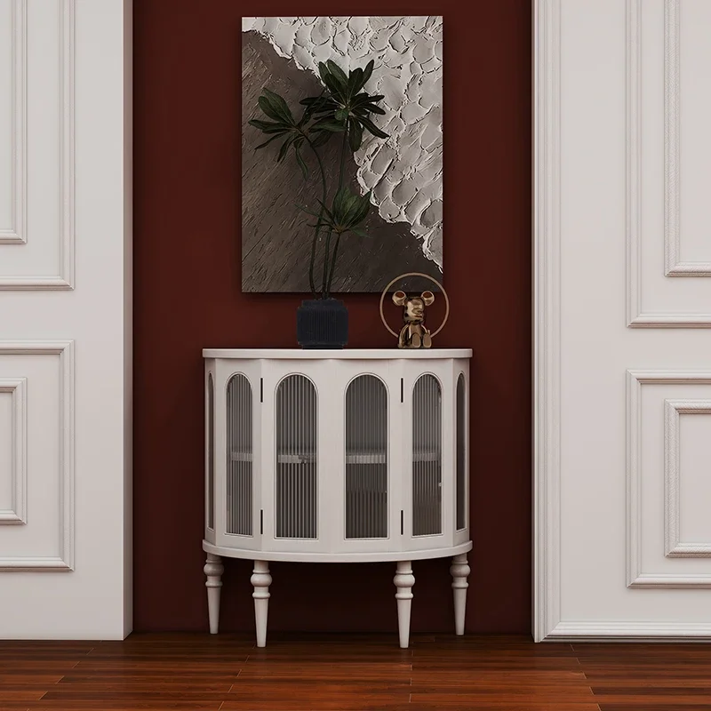 Шкаф-органайзер со стеклянными дверцами для хранения украшений в скандинавском