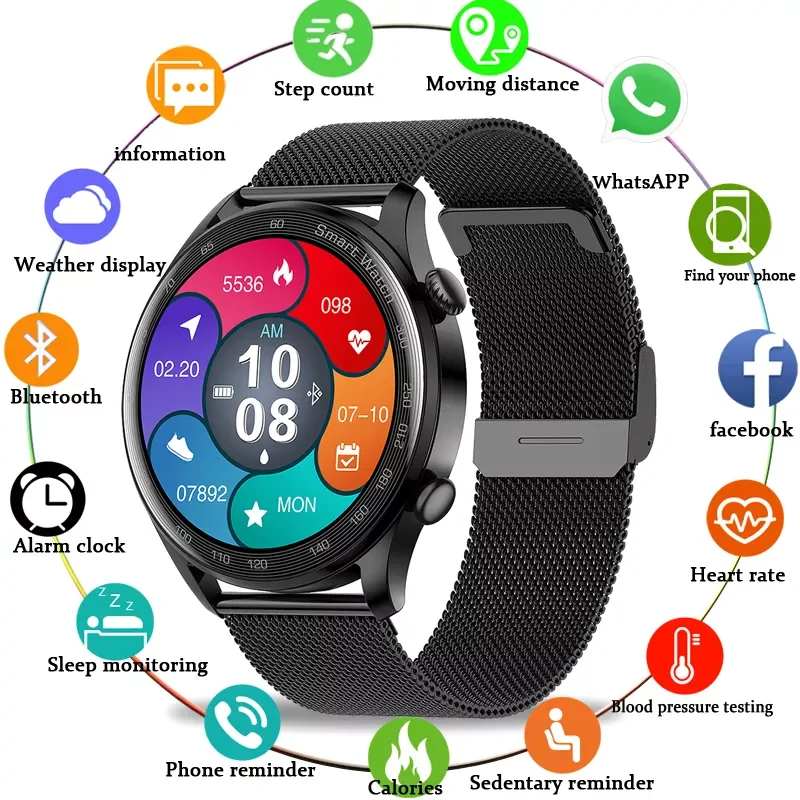 

1.36 Inch 2022 New Bluetooth Call Men Women Smart Watch 390*390HD Heart Rate Monitoring Music Player Sports Watch For Xiaomi IOS