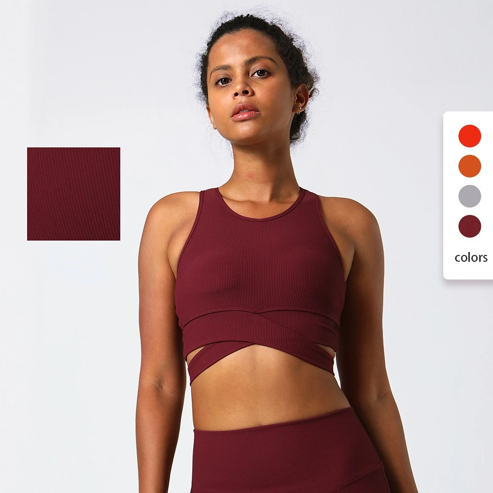 

Кроп-Топ женский, Аксессуары для тренировок, искусственная Женская одежда, съемная накладка на грудь, Быстросохнущий дышащий Топ без рукаво...