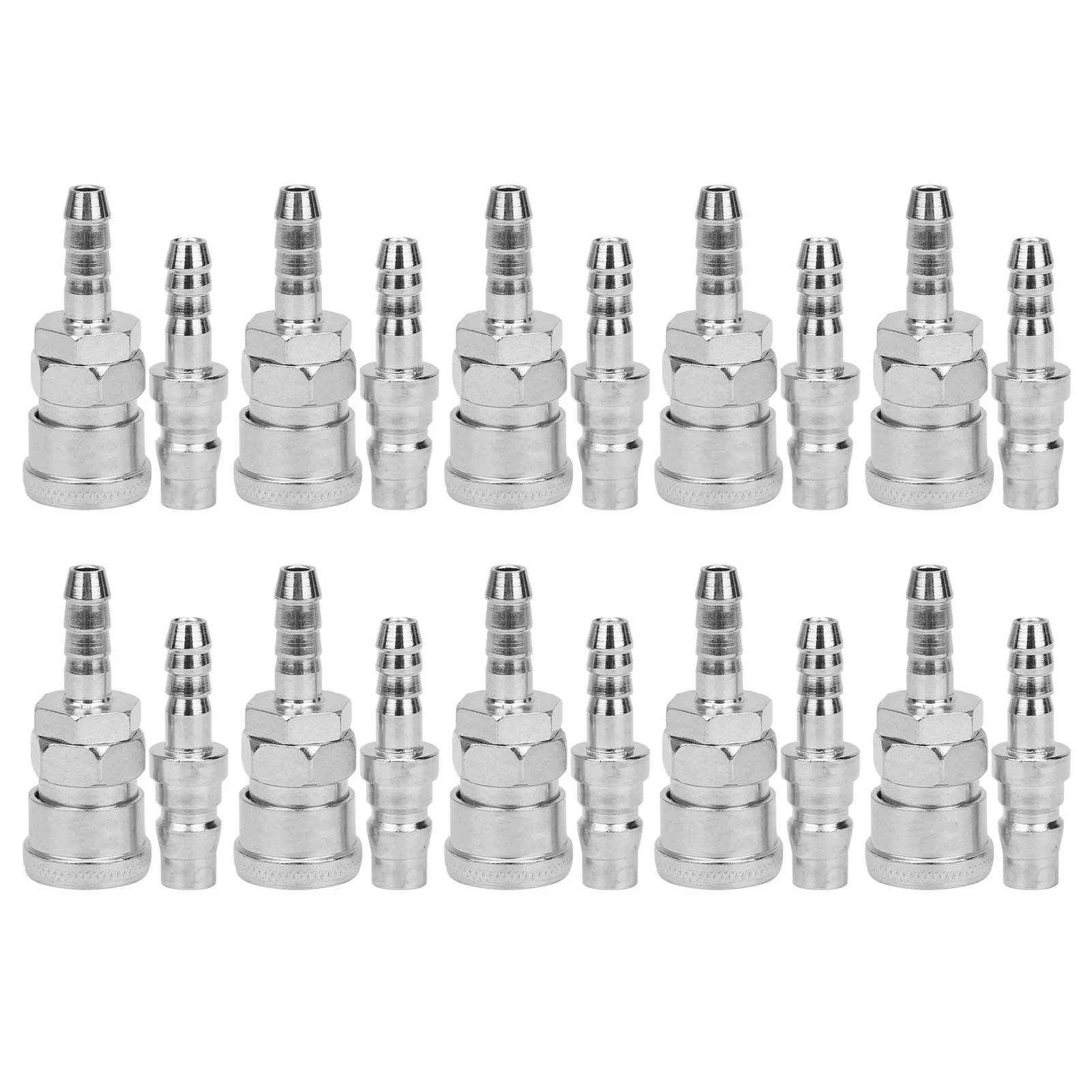 

10 Sets Quick Connect Air Fitting Set Hardware Coupler Plug Kit Compressor Connector SH+PH20