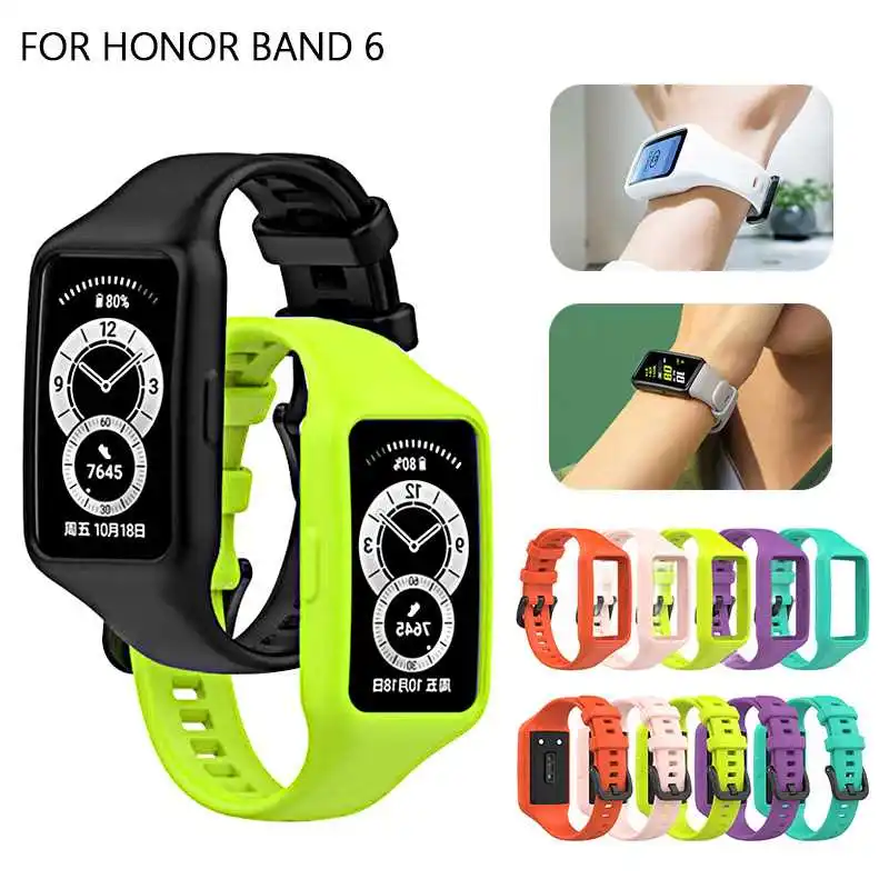 

YouYaeMi Simplicitye Silicone Strap For Huawei Honor Band 6 Band Smart Watch Wristband Bracelet WatchBand