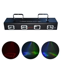 500mw 4 lens 4 scan dmx sound actived rgby laser animate beam ray projector lights pro disco dj party show stage effect lighting