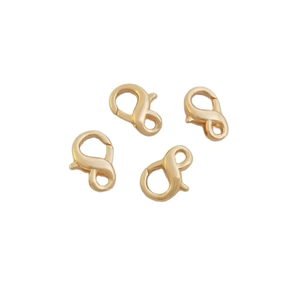 

Korean spring buckle 14K gold wrapped 8-shaped lobster buckle DIY bracelet necklace connection ending buckle jewelry buckle